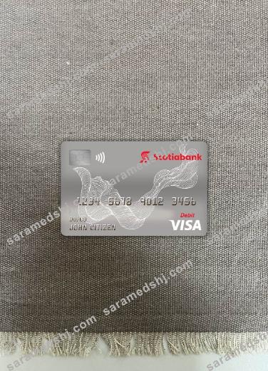 Canada Scotiabank visa debit card photolook front